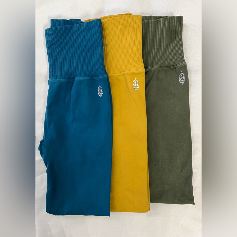 FREE PEOPLE MOVEMENT HIGH RISE GOOD KARMA LEGGINGS - BUNDLE OF 3